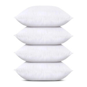 Utopia Bedding Throw Pillows (Set of 4, White), 17 x 17 Inches Pillows for Sofa,
